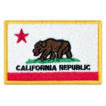 California Flag Embroidered Golden Border Patch