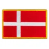 Denmark Flag Embroidered Golden Border Patch