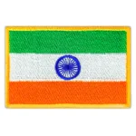 Indian Flag Embroidered Golden Border Patch