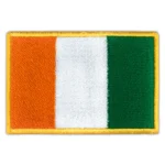 Ireland Flag Embroidered Golden Border Patch