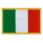 Italy Embroidery Golden Border Flag Patch