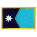 Minnesota Flag Embroidered Golden Border Patch