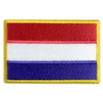Netherlands Flag Embroidered Golden Border Patch