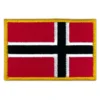 Norway Flag Embroidered Golden Border Patch