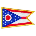 Ohio Flag Embroidered Golden Border Patch
