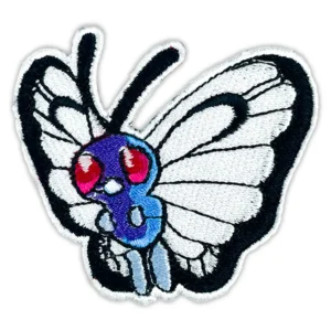 Pokemon Butterfree Inspired Embroidered Iron On Patch
