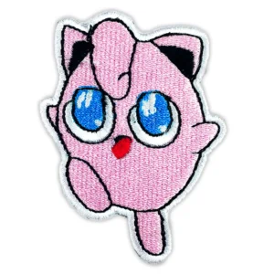 Pokemon Jigglypuff Inspired Embroidered Iron On Patch