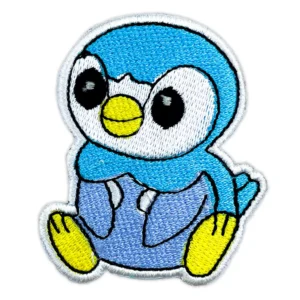 Pokemon Piplup Inspired Embroidered Iron On Patch