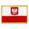 Poland Flag Embroidered Golden Border Patch