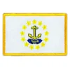 Rhode Island Flag Embroidered Golden Border Patch