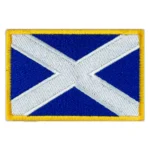 Scotland Flag Embroidered Golden Border Patch