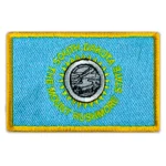 South Dakota Flag Embroidered Golden Border Patch