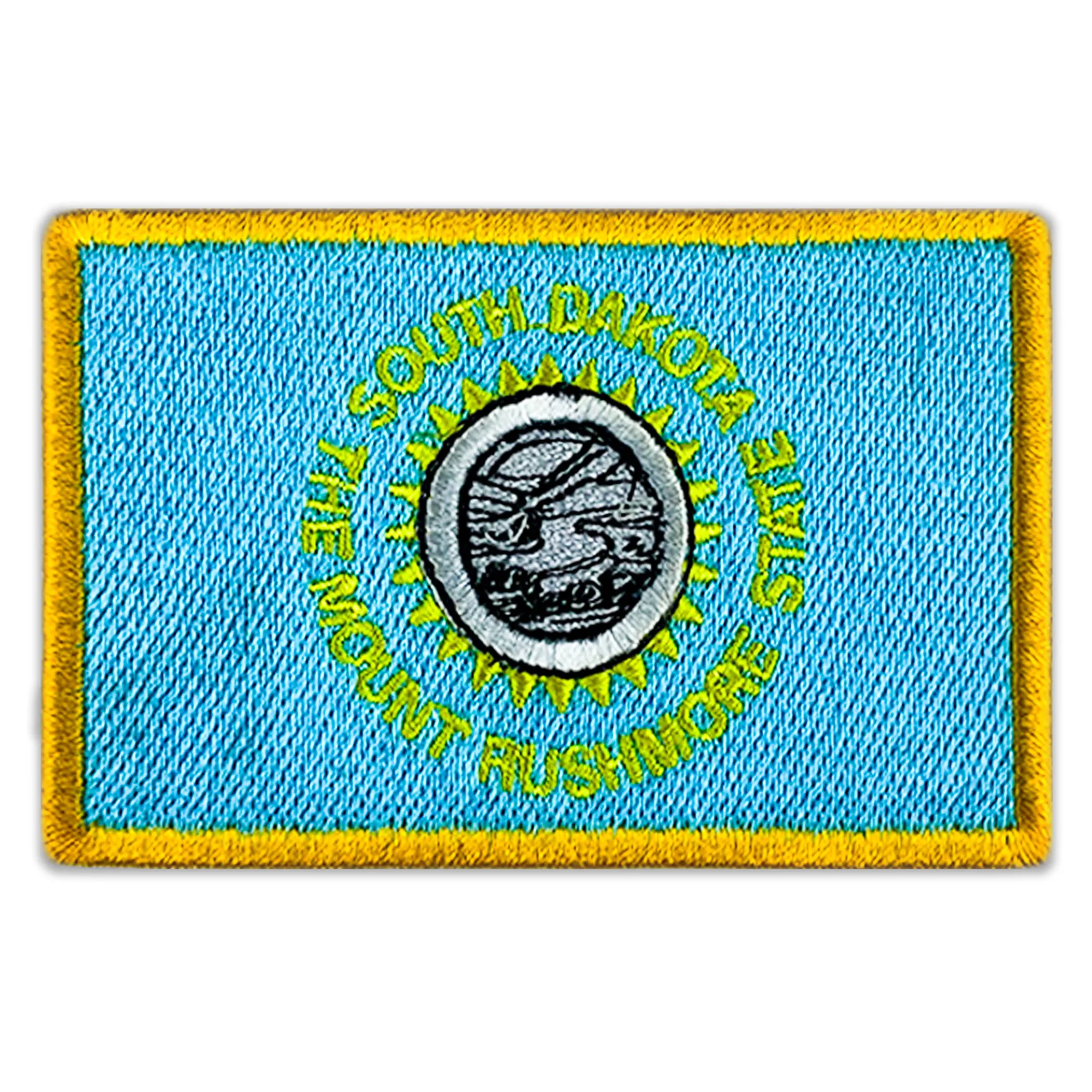 South Dakota Flag Embroidered Golden Border Patch