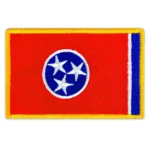Tennessee Flag Embroidered Golden Border Patch