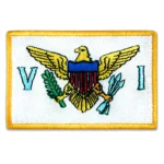 US Virgin Island Flag Embroidered Golden Border Patch