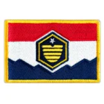 Utah State Flag Embroidered Golden Border Patch