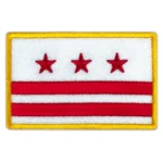 Washington Flag Embroidered Golden Border Patch