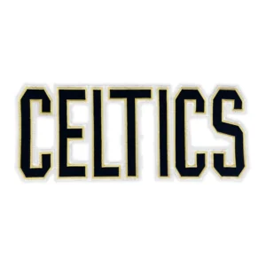 CELTICS Black & Gold Embroidered Wordmark Patch