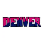 Denver Nuggets Pink/Blue Text Patch