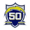 Los Angeles Chargers 50th Anniversary Patch