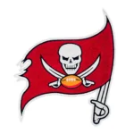 Tampa Bay Buccaneers Red Flag Skull Logo Patch
