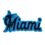 Miami Marlins Script Logo Blue/Black Patch