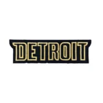 Detroit Black/Gold Letters Patch