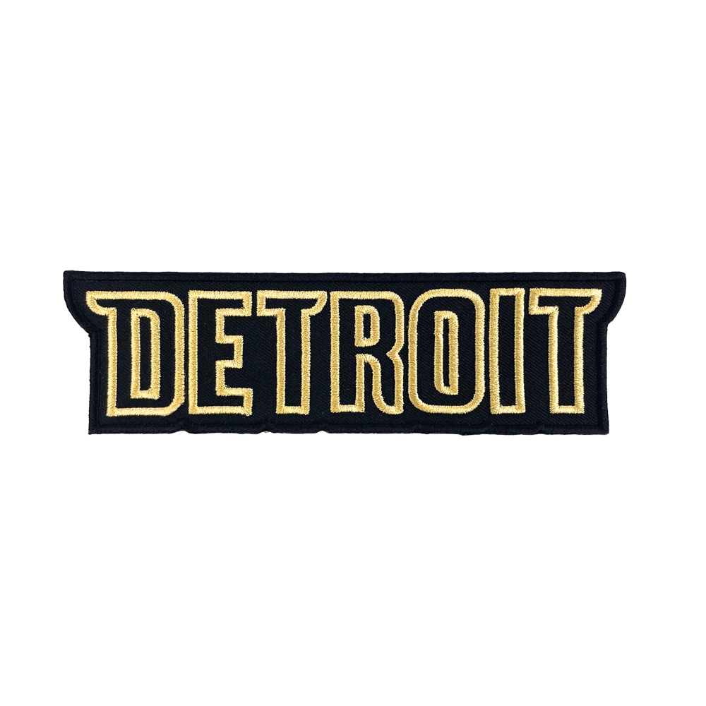 Detroit Black/Gold Letters Patch