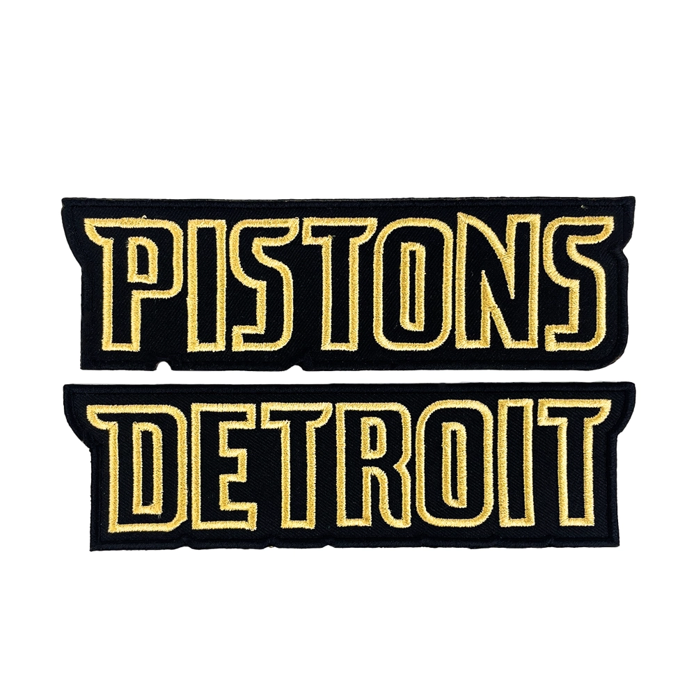 Detroit Pistons Black/Gold Letters Patch