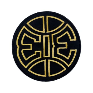 Detroit Pistons Black/Gold Round Logo patch