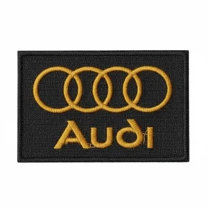 Audi Logo Gold Embroidered Patch