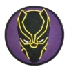 Black Panther Mask Purple Round Patch