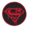Superman Red/Black Dripping Logo Patch