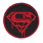 Superman Red/Black Dripping Logo Patch