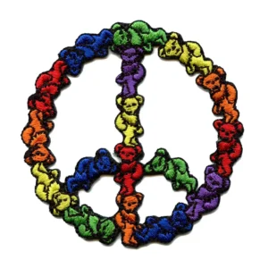 Grateful Dead Dancing Bears Peace Sign Patch
