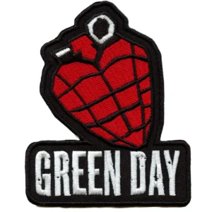 Green Day Red Heart Grenade Patch