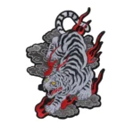 Japanese White Tiger Embroidered Patch