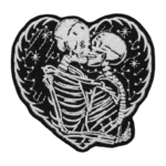 Kissing Skeletons Heart Patch