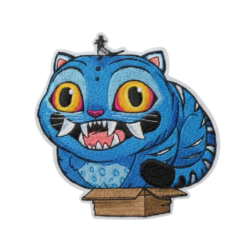 KPop Demon Hunters Tiger Derpy Glow in the Dark Iron-On Patch