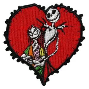 Nightmare Before Christmas Jack & Sally Heart Patch