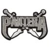 Pantera Crossed Daggers Silver Logo Patch