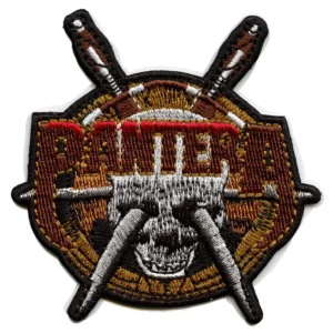 Pantera Crossed Knives Skull Patch
