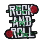 Rock and Roll Rose Embroidered Patch