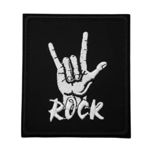 Rock Hand Sign Embroidered Patch
