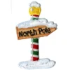 Snow Covered North Pole Sign Board Patch