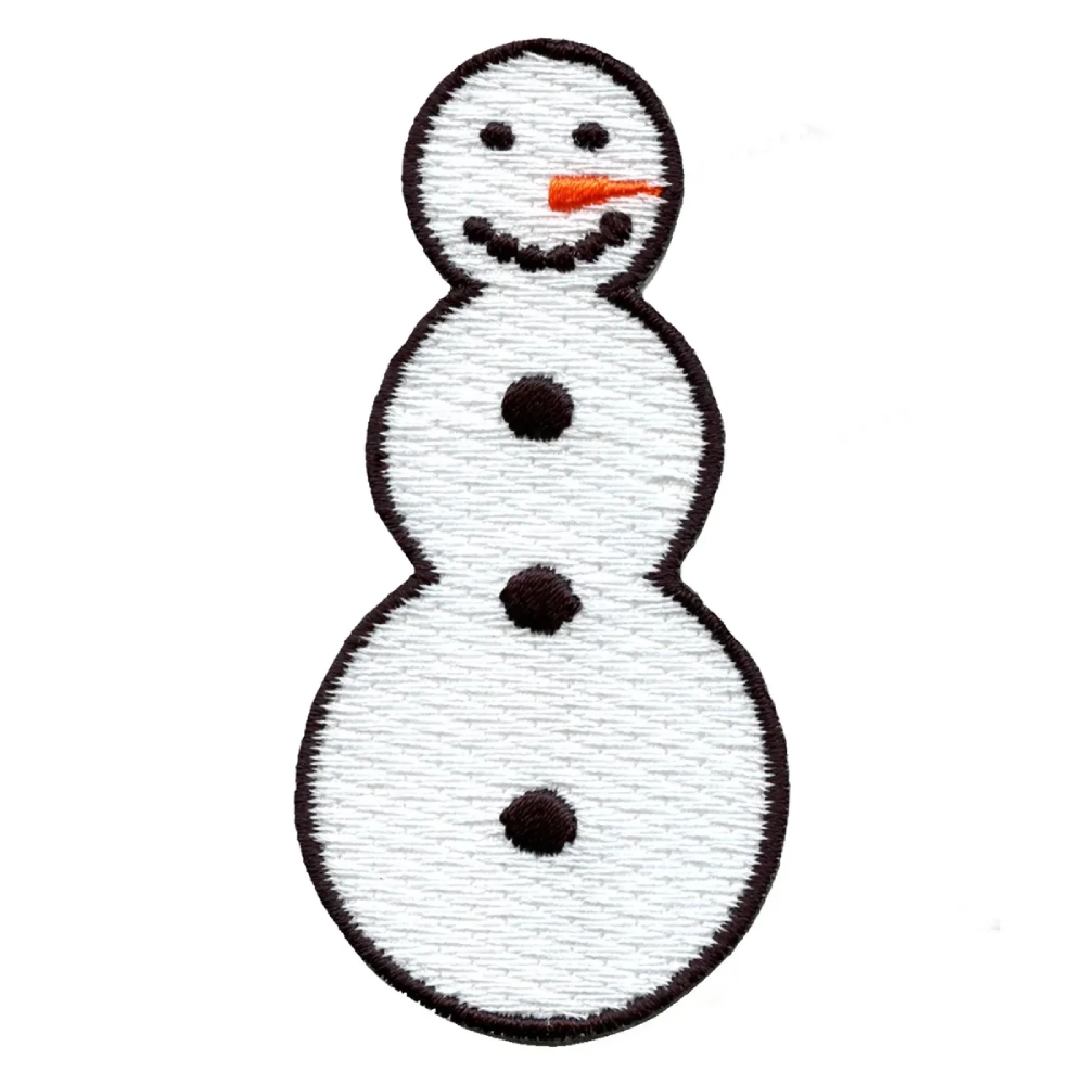 Snowman Cute Embroidered Iron-On Patch
