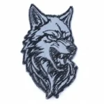 Wolf Snarling Embroidered Patch